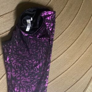 Zumba Fitness Purple and Black Leggings